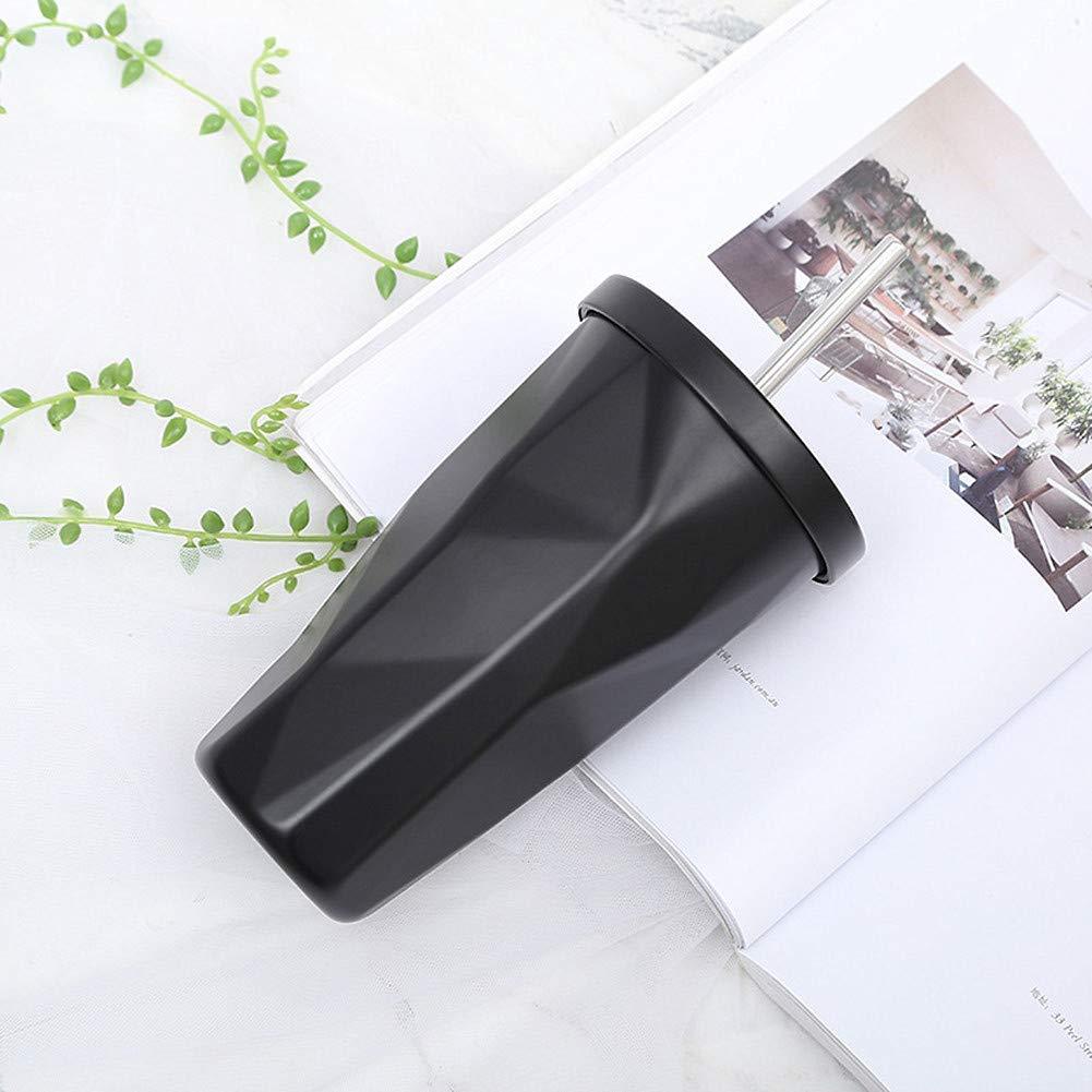 Металлический стакан с трубочкой Diamond 500 мл черный, фото №3