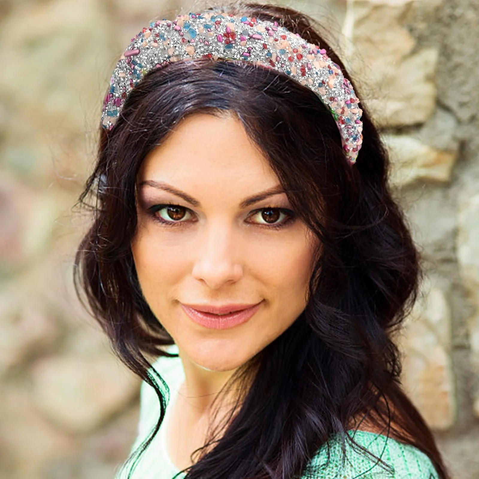 Обруч для волос со стразами, фото №5