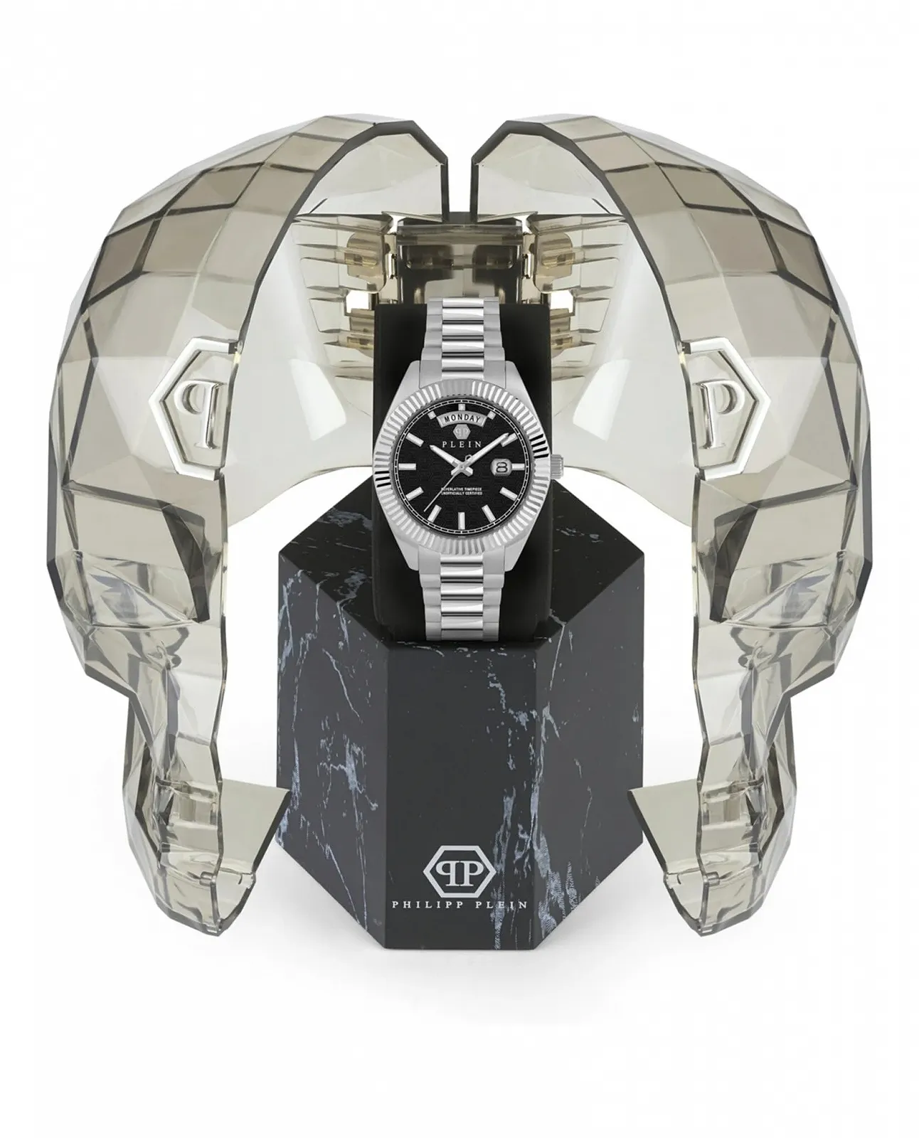 Часы Philipp Plein Date Superlative серебристый PWPNA0824, фото №4 Часы Philipp Plein Date Superlative серебристый PWPNA0824, фото №4