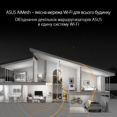 Маршрутизатор ASUS TUF-AX3000 V2 4xGE LAN 2,5xGE WAN 1xUSB3.2 MU-MIMO OFDMA MESH gaming (TUF-AX3000), фото №2