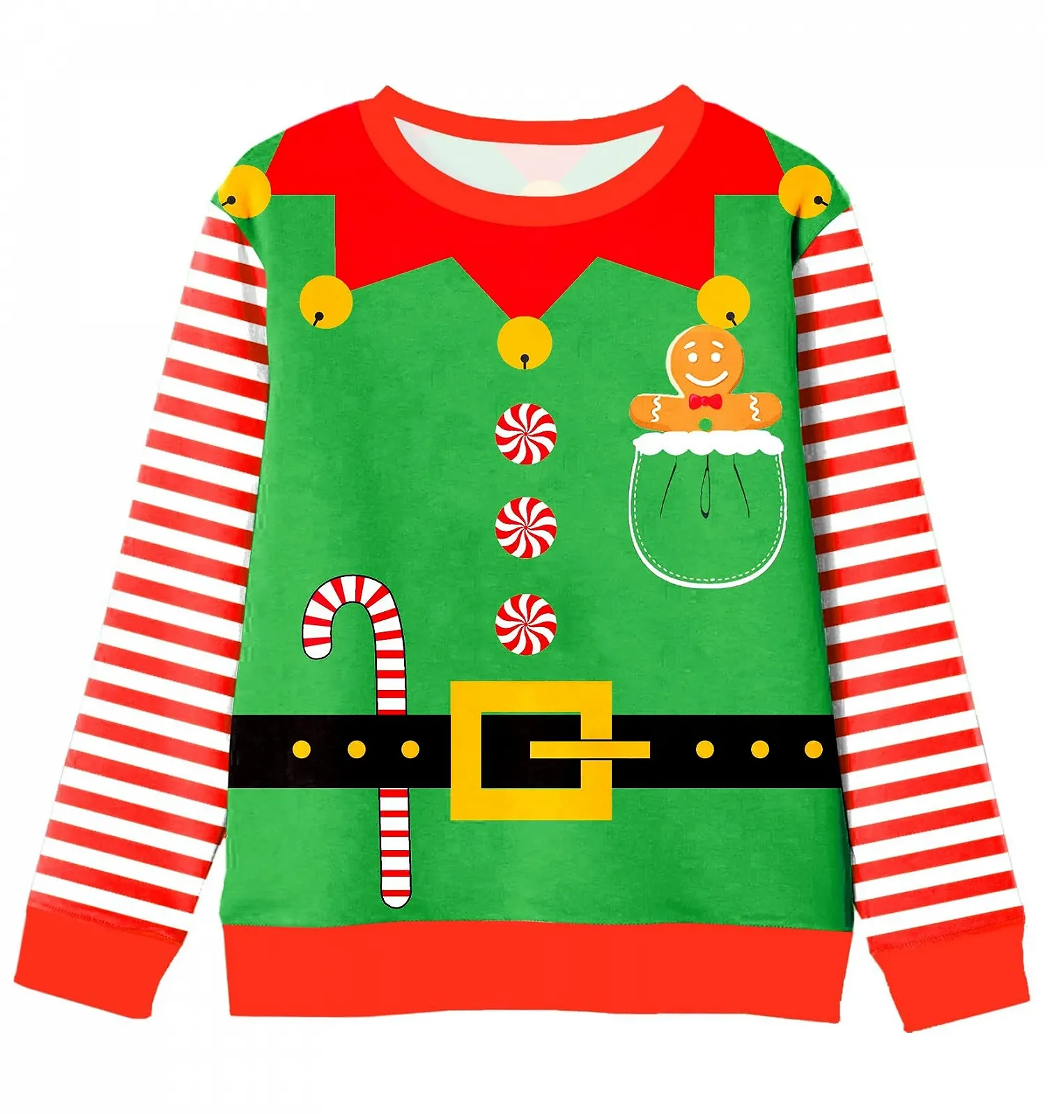 Унісекс Різдвяний світшот Arankhiger для дітей, з довгими рукавами, різдвяним принтом, фото №1