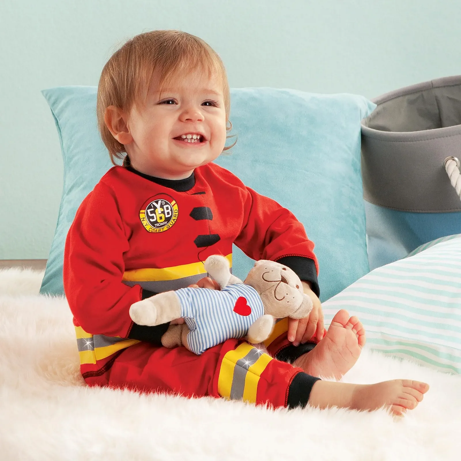 Дитяча піжама Erwin Müller Fireman, одинарний джерсі, 100% бавовна, фото №4