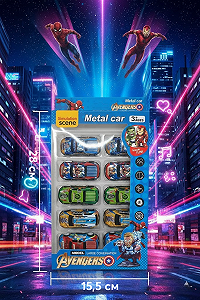 Набір машинок Месники Avengers Infinity War Marvel Марвел металеві інерційні для дітей супергерої 10 шт - Фото 1