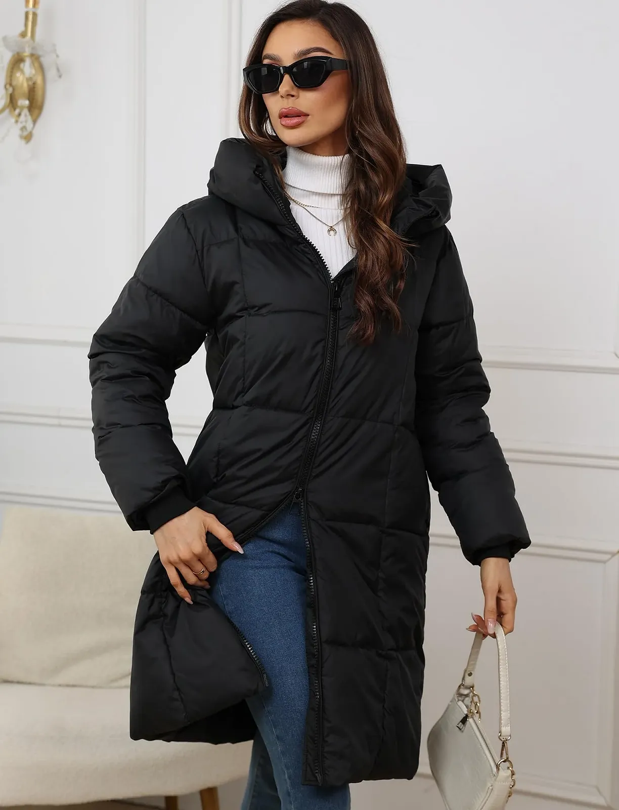 Пуховик Panegy Женский Длинный С Капюшоном, фото №4