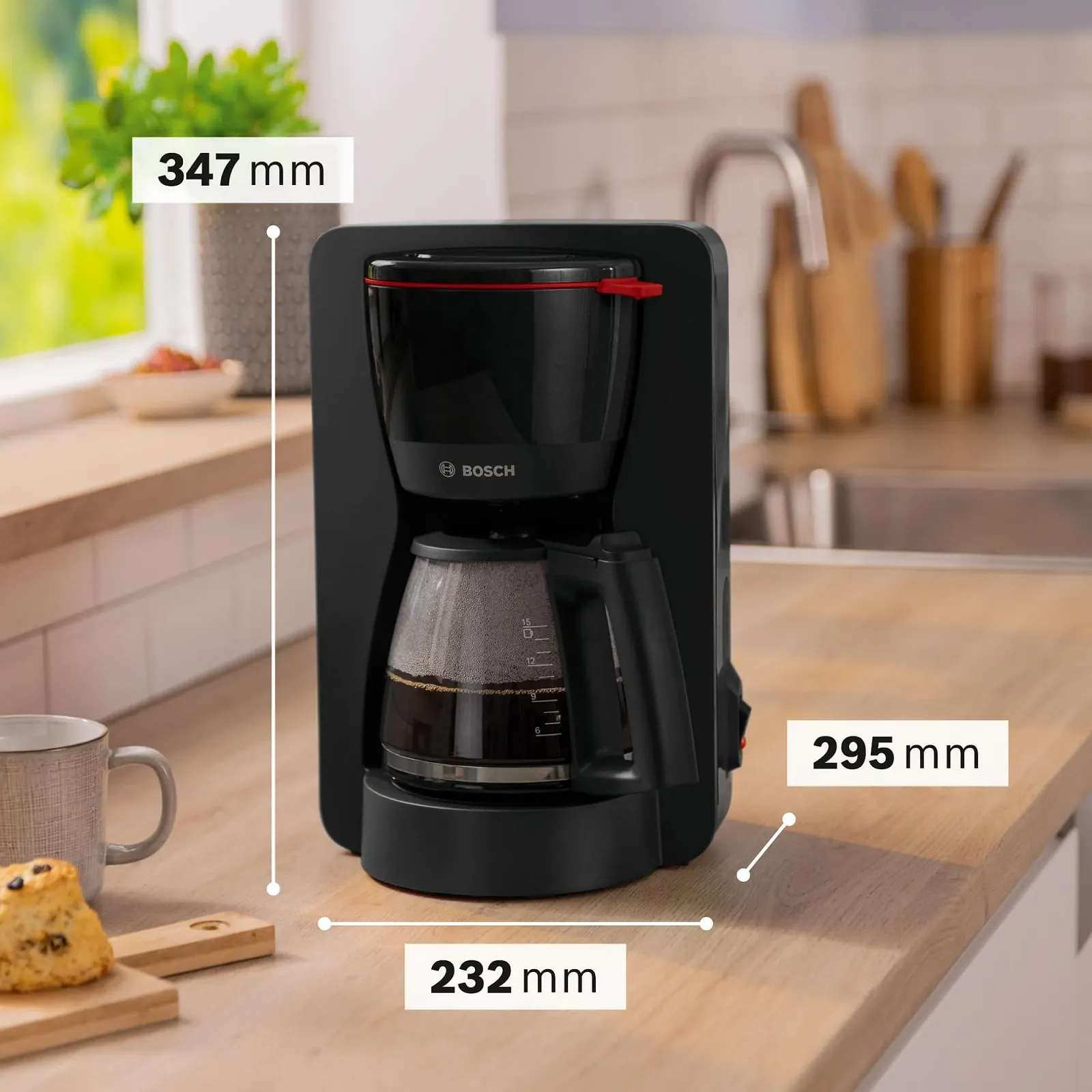 Фильтровальная Кофеварка Bosch MyMoment TKA2M113 1.25 л Черный матовый, фото №2 Фильтровальная Кофеварка Bosch MyMoment TKA2M113 1.25 л Черный матовый, фото №2