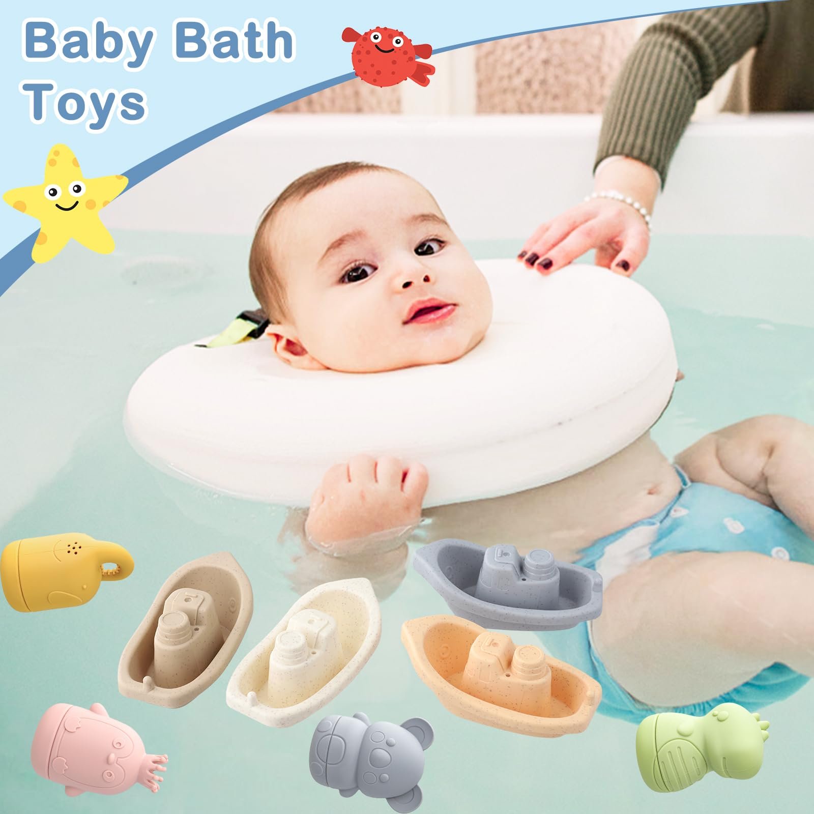 Игрушка для ванны 9 штук Водяная, фото №4