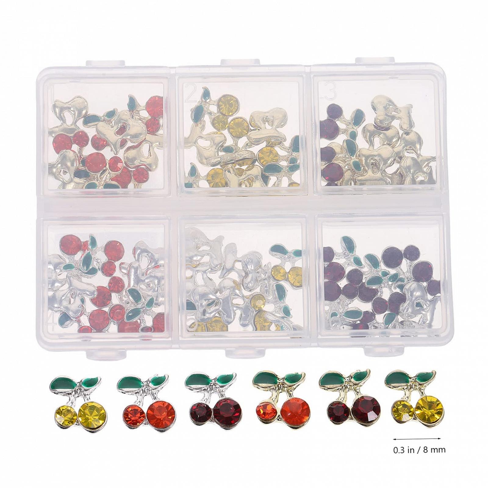 Стразы для ногтей LALAFINA Фрукты Вишня 60 шт., фото №8