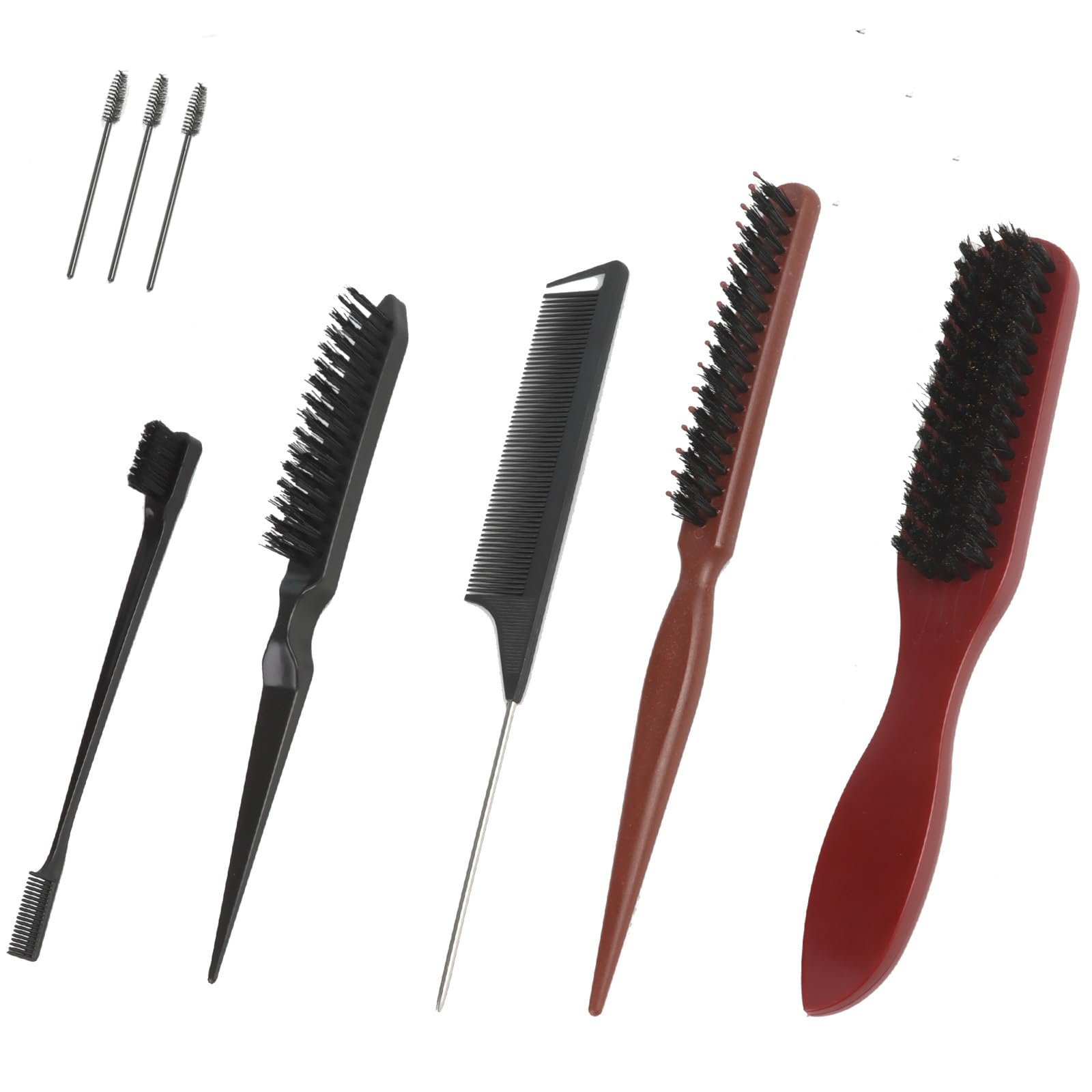 Набор щеток для волос Sleek Bun Brush с щетиной кабана, 8 штук, фото №1