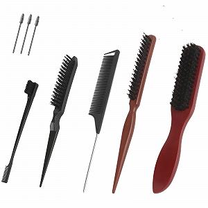 Набір щіток для волосся Sleek Bun Brush з щетиною кабана, 8 штук - Фото 1