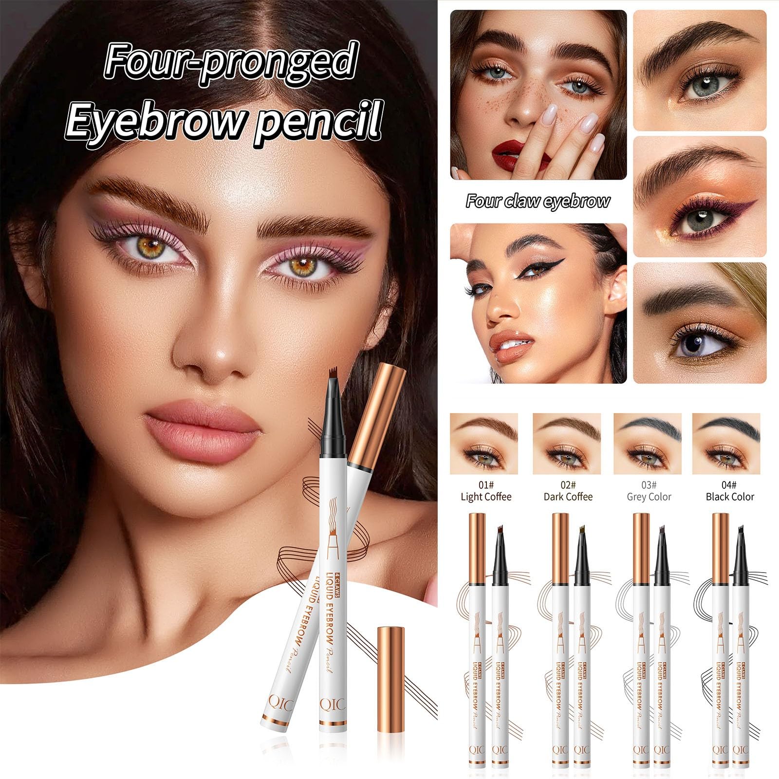 Олівець для брів Microblading Quadruple Forked Liquid Водостійкий, фото №7 Олівець для брів Microblading Quadruple Forked Liquid Водостійкий, фото №7