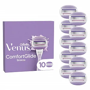 Сменные лезвия для бритвы Gillette Venus ComfortGlide Breeze 10 шт. 3 лезвия для женщин - Фото 1