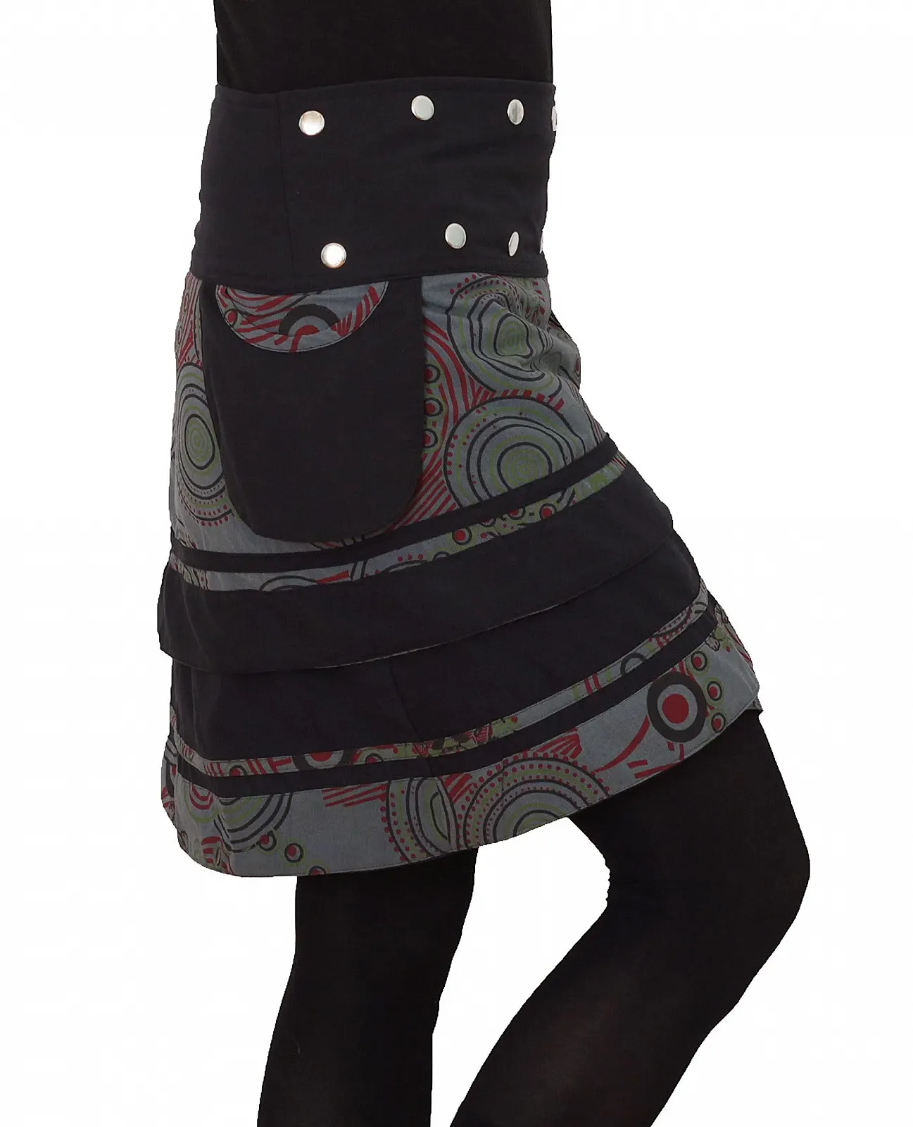 Спідниця-міні жіноча Purewonder SK181 із запахом та кишенею, фото №6