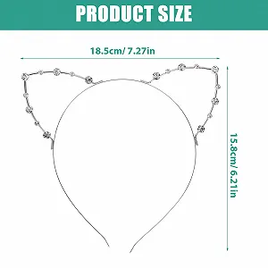 Обруч Ушки кота Rosenice со стразами для вечеринки-маскарада, Рождества. synthetic.ua - Фото 1