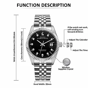 Мужские часы BUREI Автоматические механические наручные часы Сапфировое стекло Нержавеющая сталь с автоматической датой цена на synthetic.ua - Фото 1 Мужские часы BUREI Автоматические механические наручные часы Сапфировое стекло Нержавеющая сталь с автоматической датой synthetic.ua - Фото 1