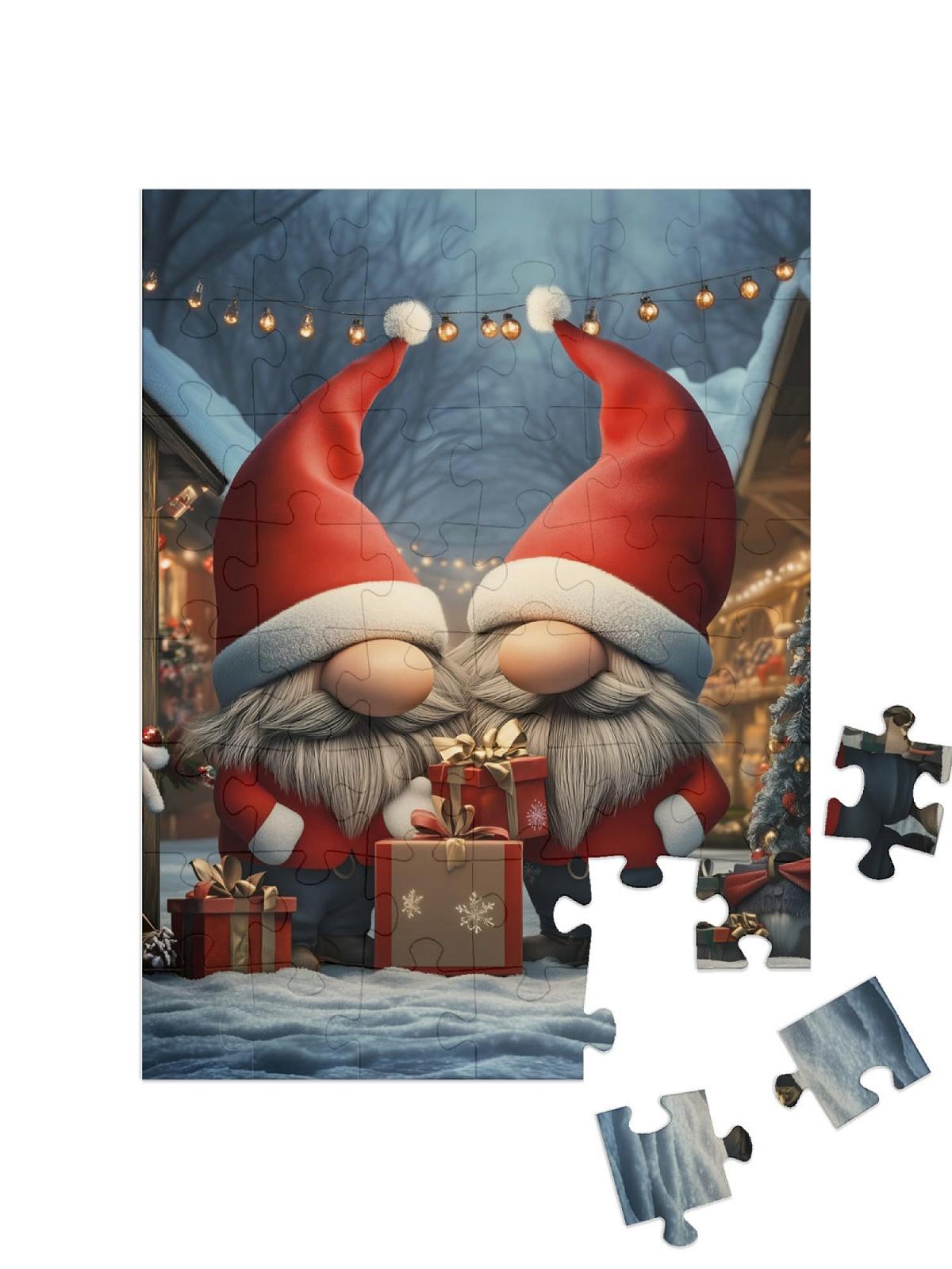 Пазл puzzleYOU "Gnome at the Christmas Market" 48 деталей, фото №2