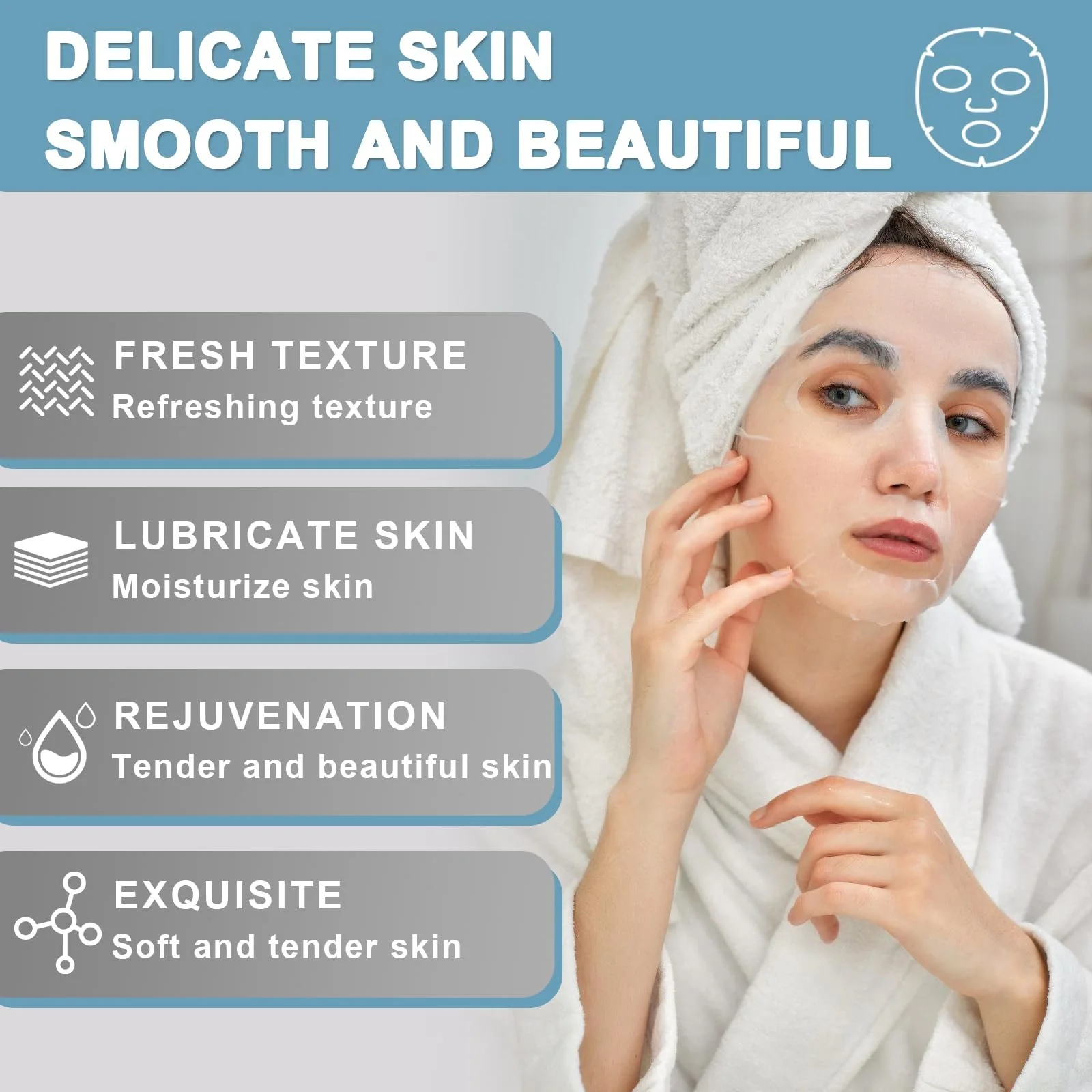 Маска для лица Daily Care Набор 12 штук, фото №7