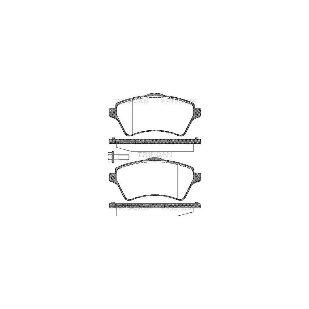 Комплект гальмівних колодок, дискове гальмо TRISCAN 8110 17016 для LAND ROVER, передня вісь, фото №1