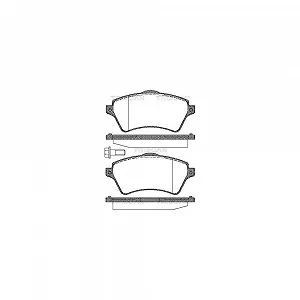 Комплект гальмівних колодок, дискове гальмо TRISCAN 8110 17016 для LAND ROVER, передня вісь - Фото 1