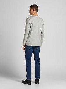 Футболка з довгими рукавами JJHERRO TEE LS CREW NECK 12188712-Light  Melange-Fit:REG Jack&Jones S synthetic.ua - Фото 1