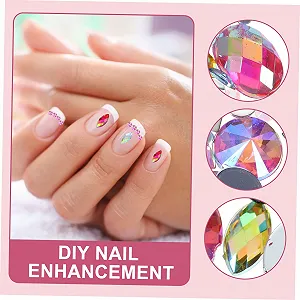 Акрилові стрази Плоскі 300 штук Різнокольорові для DIY прикрас та рукоділля synthetic.ua - Фото 1