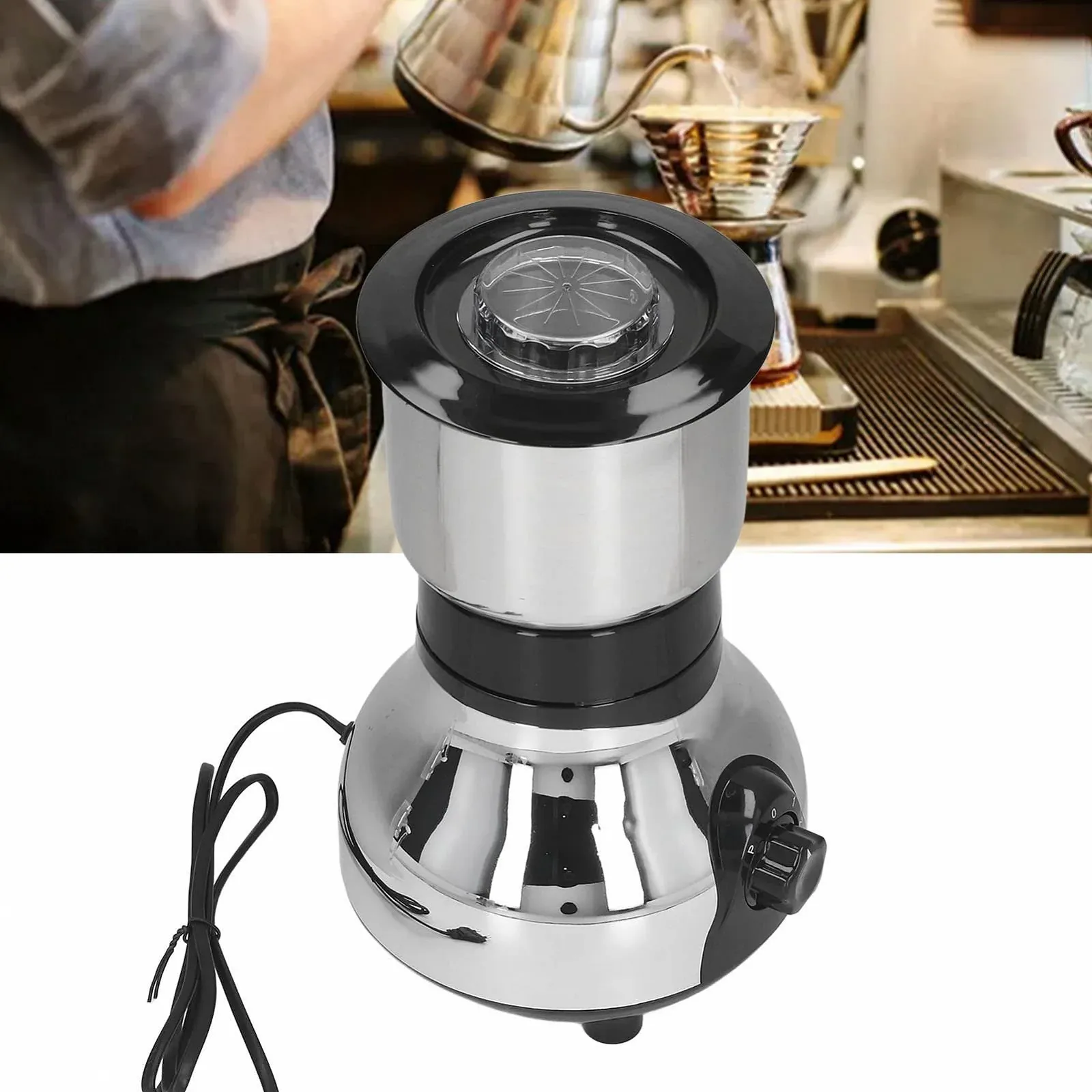 Електрична кавомолка Topyond для домашнього використання, нержавіюча сталь, для кавових зерен, спецій, горіхів, трав, зерен, 300 Вт, EU Plug, 220 В, фото №4