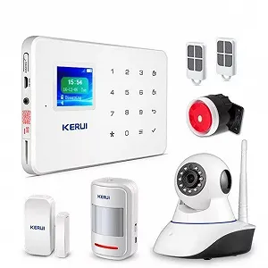 Комплект сигнализации GSM KERUI G-18 modern plus с Wi-Fi IP камерой Белый (HFGVCC28CHCBVGEO) - Фото 1