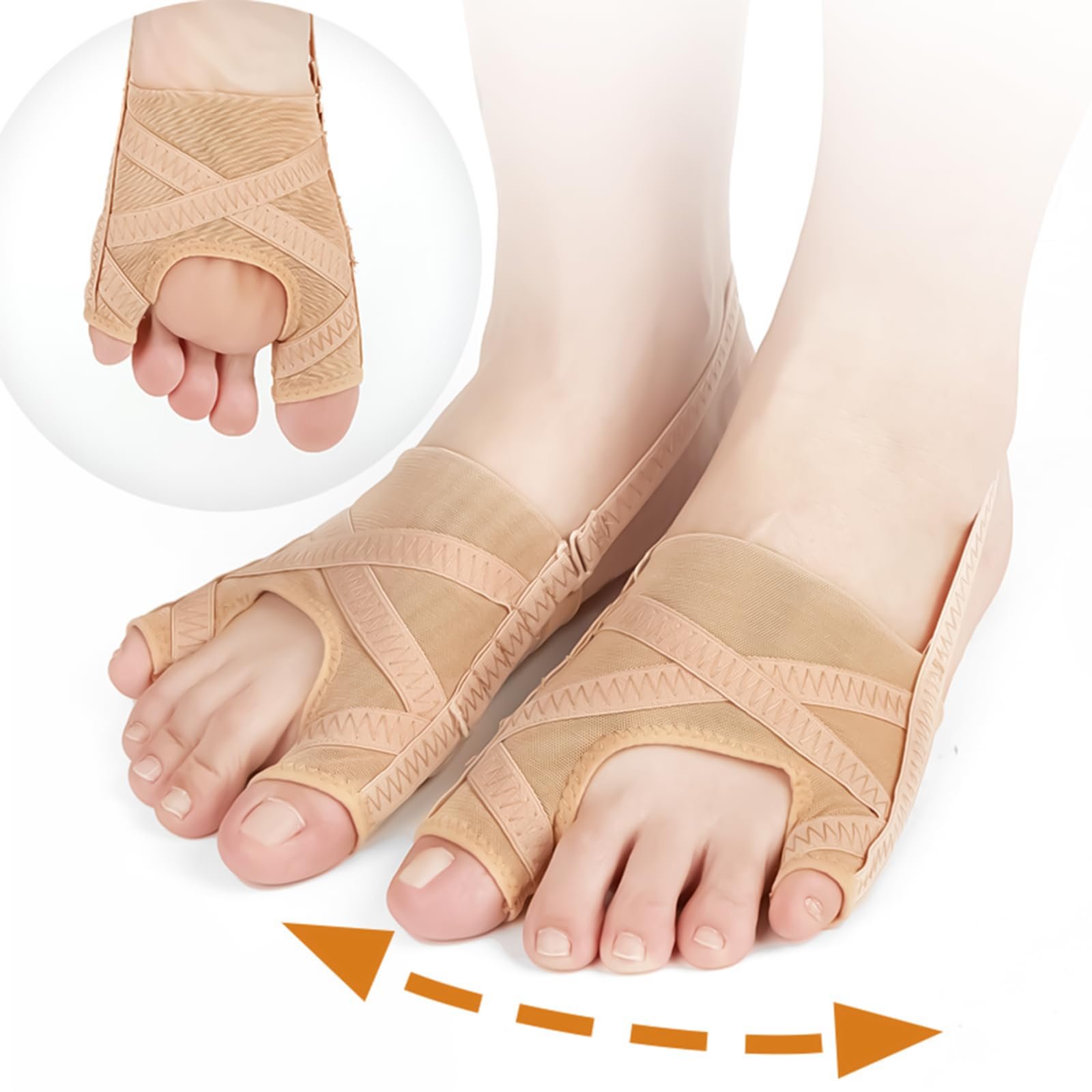 Шкарпетки Hallux Valgus, 1 пара, корекція Hallux Valgus, роздільник для пальців, бандаж, фото №4 Шкарпетки Hallux Valgus, 1 пара, корекція Hallux Valgus, роздільник для пальців, бандаж, фото №4