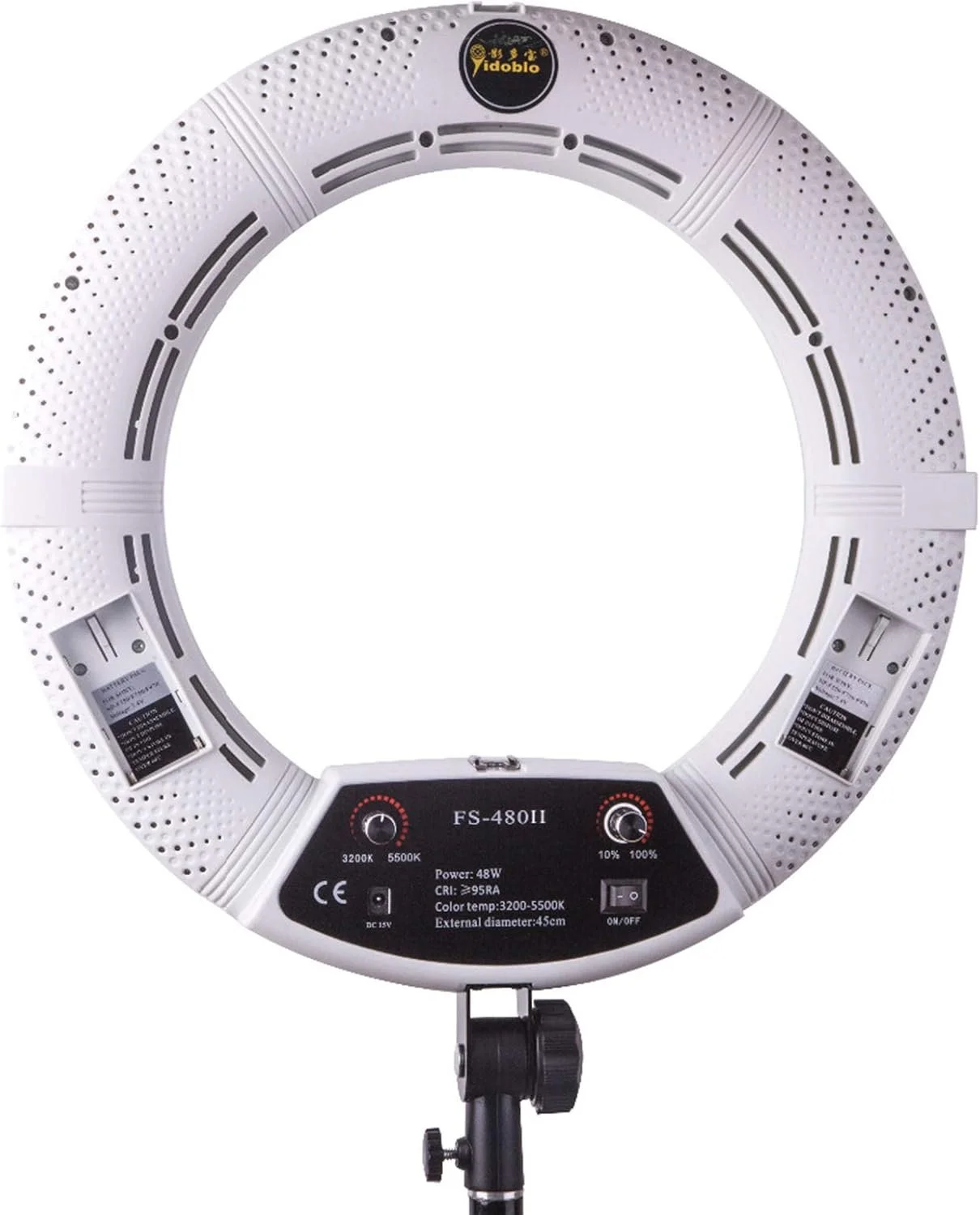 Кольцевая лампа Yidoblo 18" YDFS-480IIW Белый, фото №1 Кольцевая лампа Yidoblo 18" YDFS-480IIW Белый, фото №1