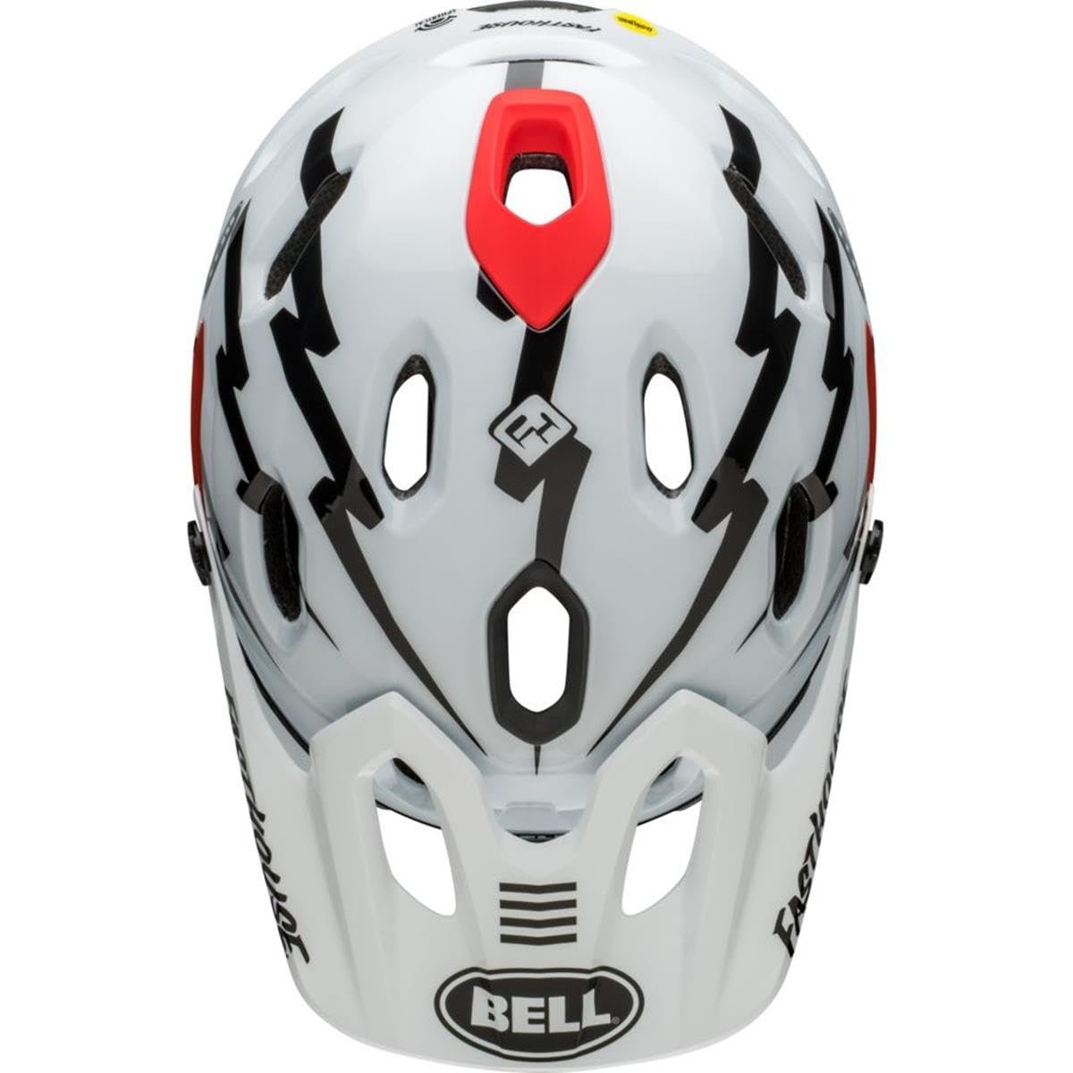 Шолом велосипедний BELL Super DH Spherical Fasthouse 2022, матовий чорний / білий, фото №6