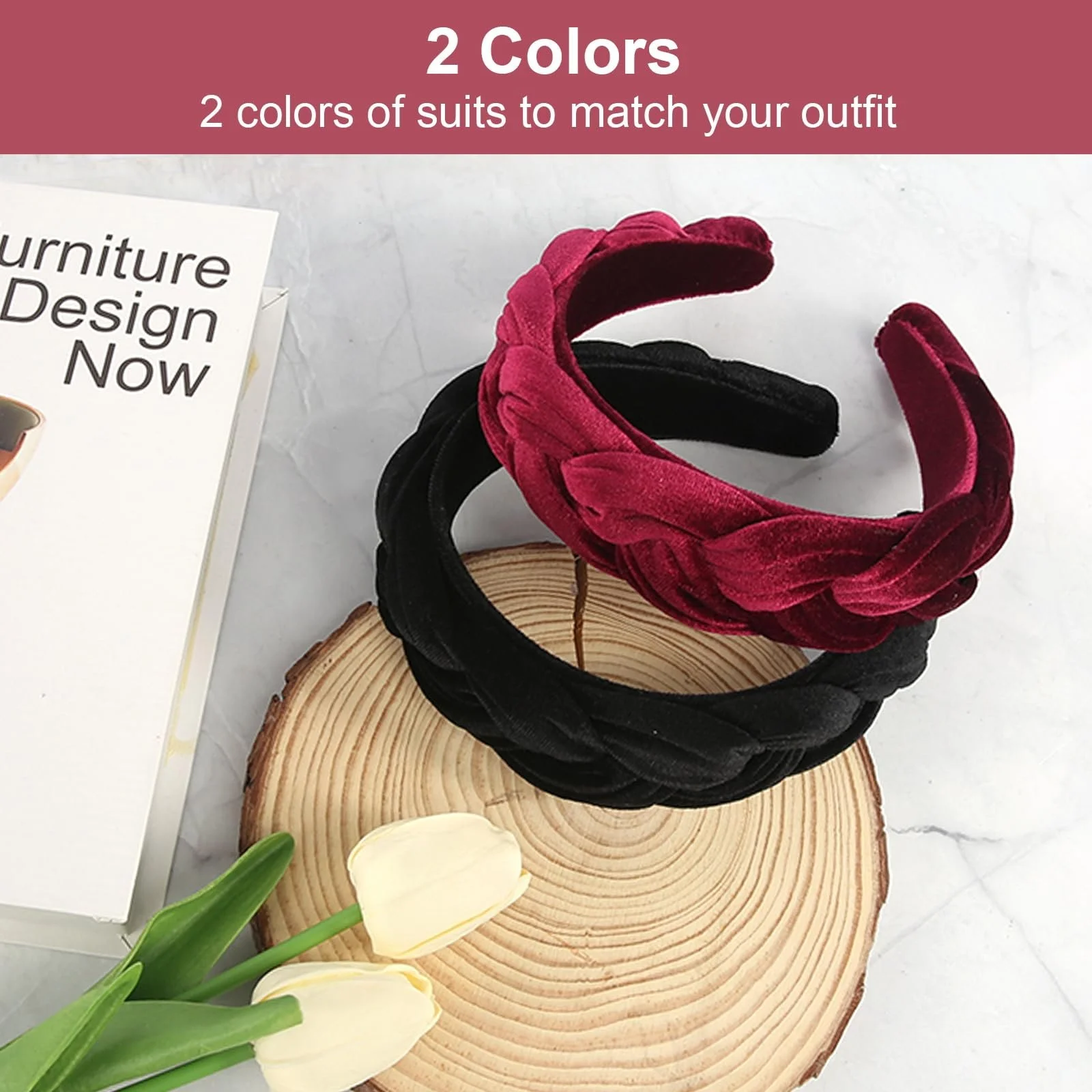 Обруч Оксамитовий плетіний вигляд, фото №5