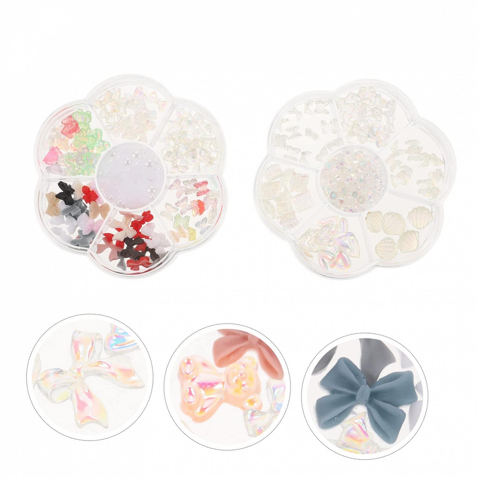 Украшения для ногтей Бантики, жемчуг, украшения для маникюра, DIY, орнаменты для дизайна ногтей, бантики, аксессуары для ногтей, фото №3