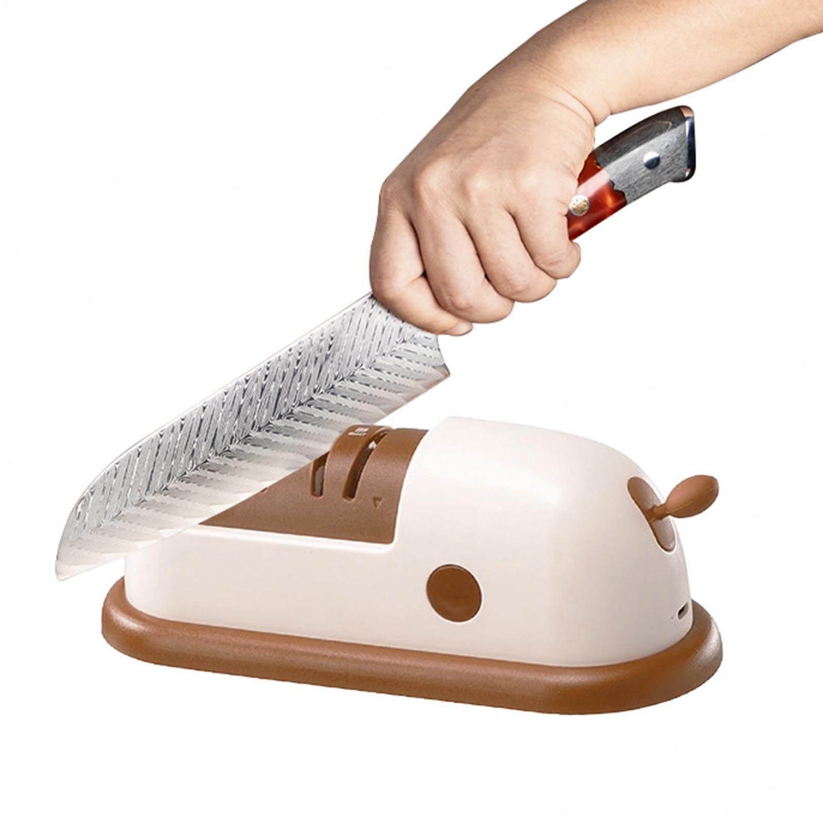 Точилка для ножей и ножниц электрическая аккумуляторная для стальных и керамических лезвий, фото №9