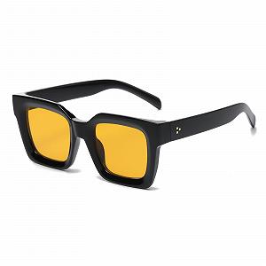 Вінтажні сонцезахисні окуляри YAMEIZE Thick Rectangle Chunky для жінок, чоловіків, ретро, квадратні, з товстою оправою - Фото 1