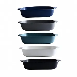 Форма для запекания Mobestech керамическая с ручками жаростойкая Черная - Фото 1