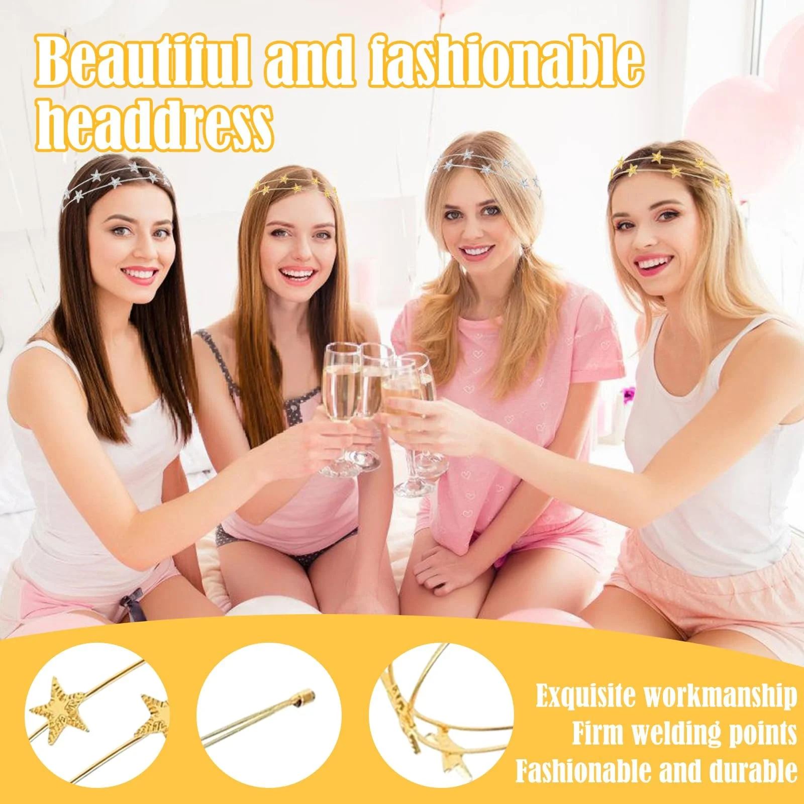 Обруч для волосся 2 Star для дівчаток, фото №3