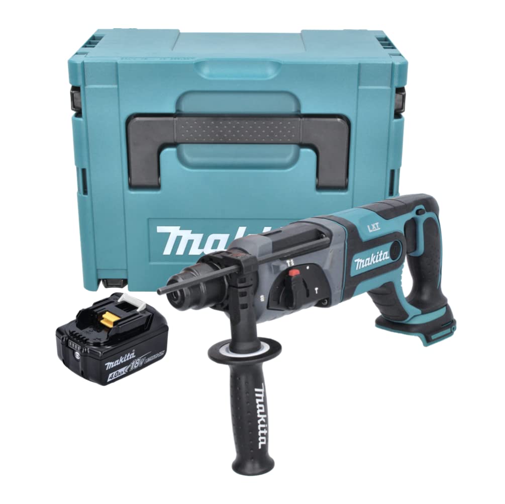 Перфоратор Makita DHR 241 M1J Аккумуляторный 18 V 2.0 J SDS Plus + 1x Батарея 4.0 Ah + Makpac - без Зарядного устройства, фото №1