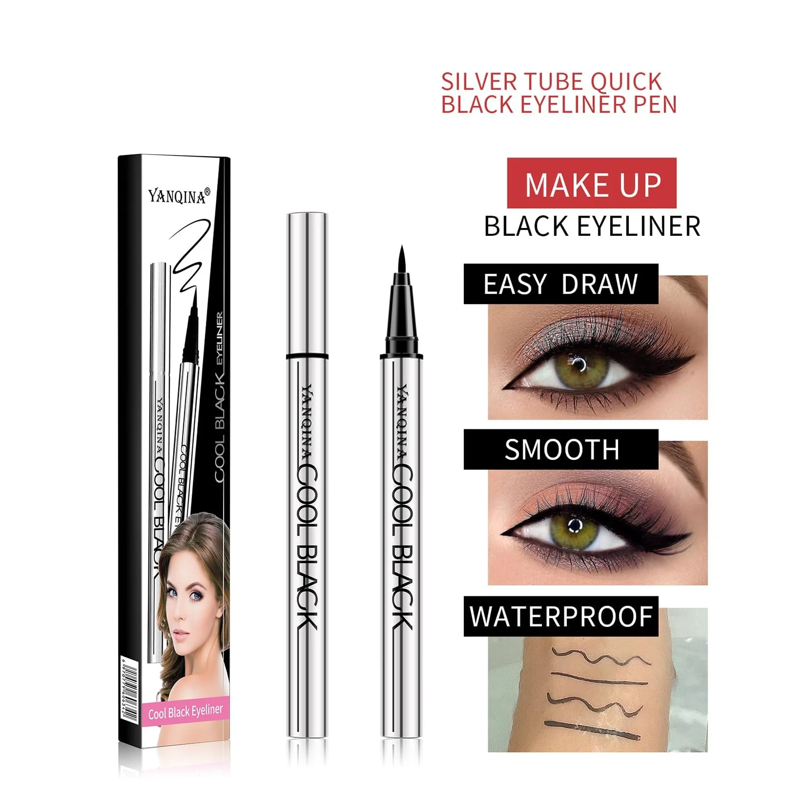 Підводка для очей Високопігментована Стійка до розмазування Водостійка, фото №5 Підводка для очей Високопігментована Стійка до розмазування Водостійка, фото №5