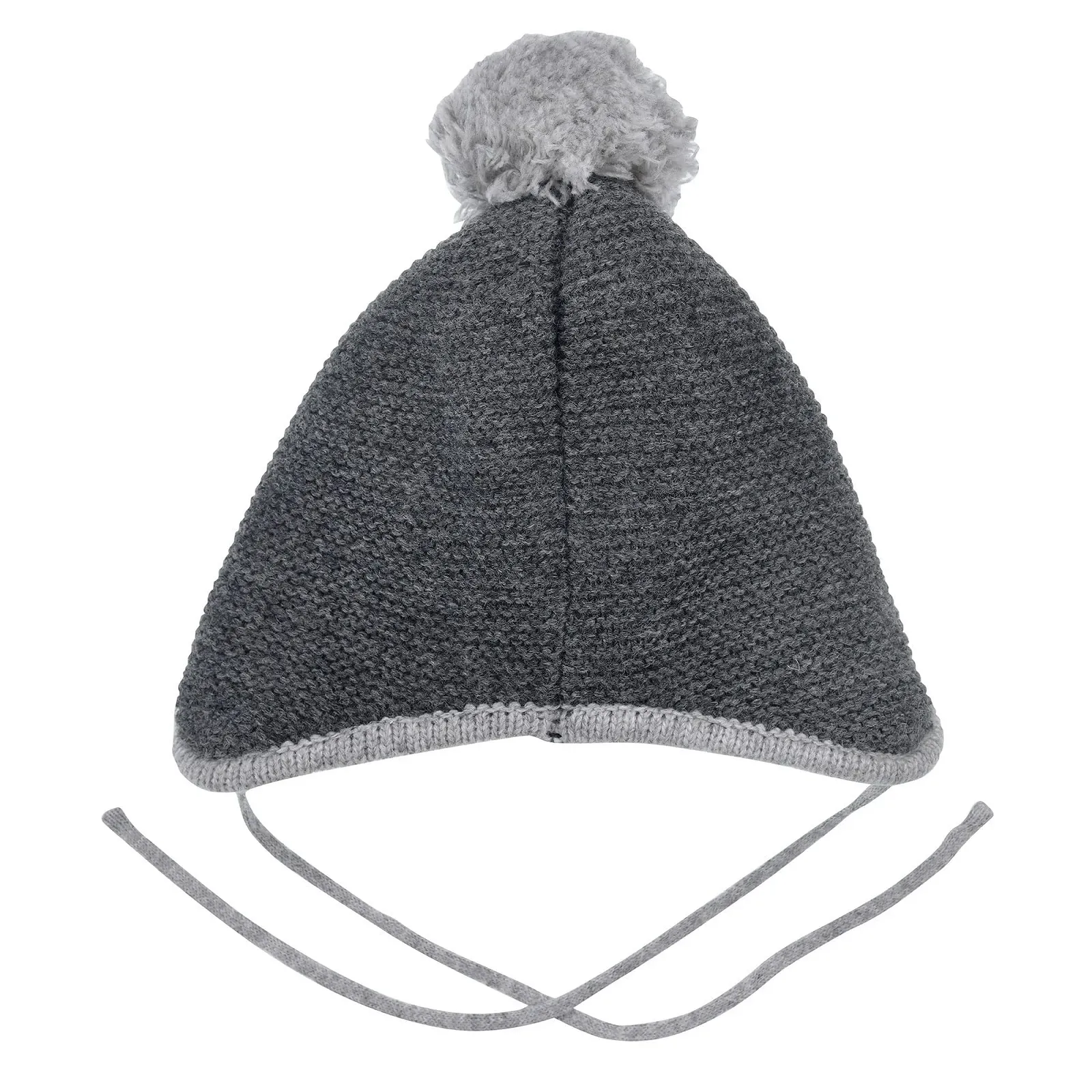 Вязаная детская шапка BONDI Baby Lausbub 91584 | Anthra Melange 49, фото №2