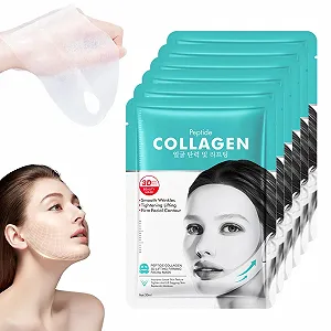 Маска Колагенова Підтягуюча для обличчя 6 шт, V Маска з Колагеном для підборіддя та обличчя - Фото 1