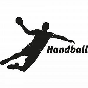 Наклейка на стіну GRAZDesign Гандбол 80 x 50 см Чорна (070) synthetic.ua - Фото 1