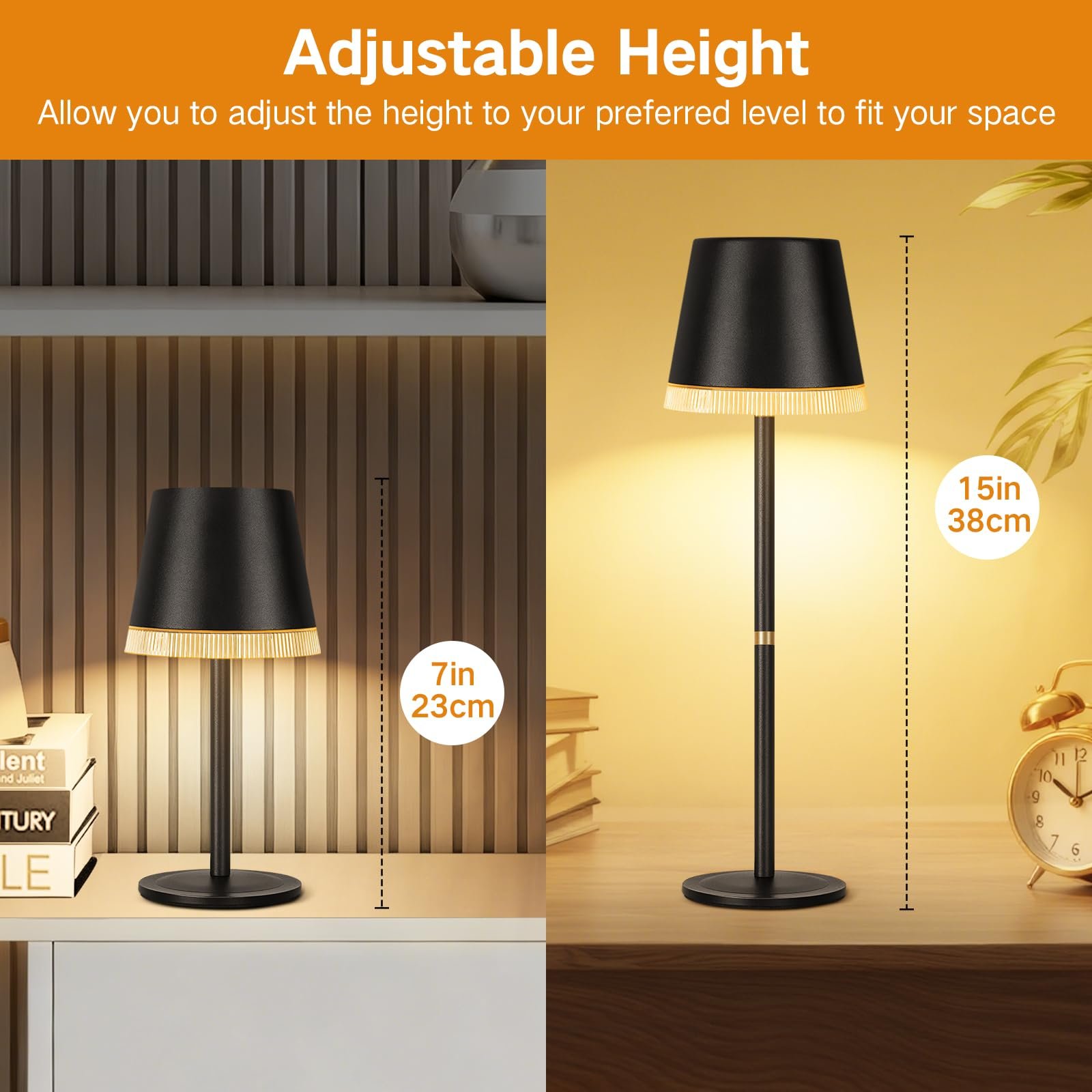 Настільна лампа OUTON Wireless RGB LED Battery 4000 mAh Dimmable Memory IP54 Black, фото №7