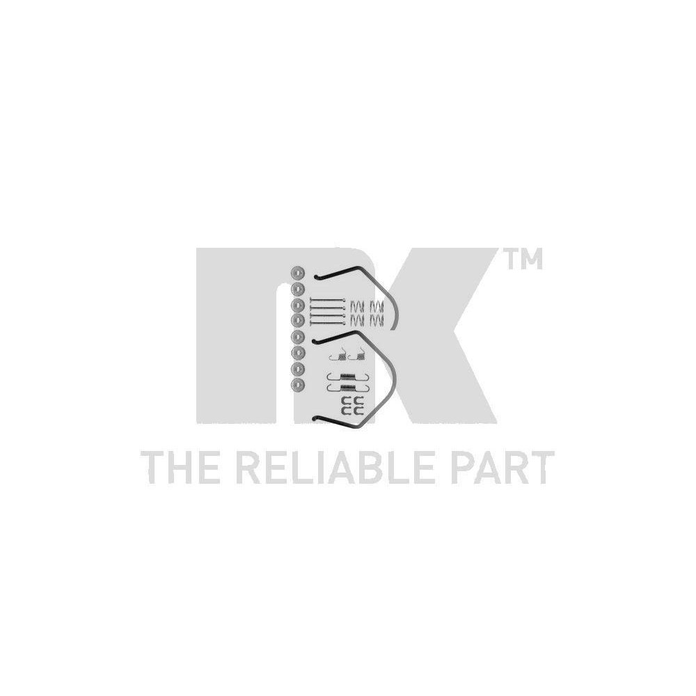 Комплект аксессуаров, тормозные колодки NK 7945638 задний мост, фото №1