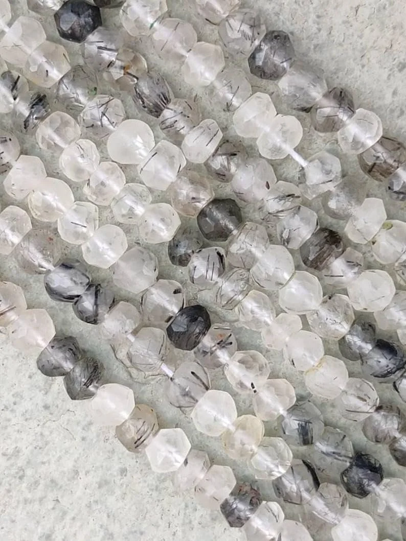 Бусины Рутил круглые граненые 4.5-5 мм, фото №3