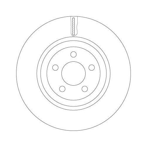 Тормозной диск TRW SINGLE DF6244S Передняя ось, фото №2