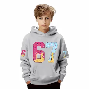 Худи с мемом Y2K, длинные рукава, с принтом 67, удобный мягкий свитшот для активного отдыха, пуловер для девочек, мальчиков, повседневный джемпер synthetic.ua - Фото 1