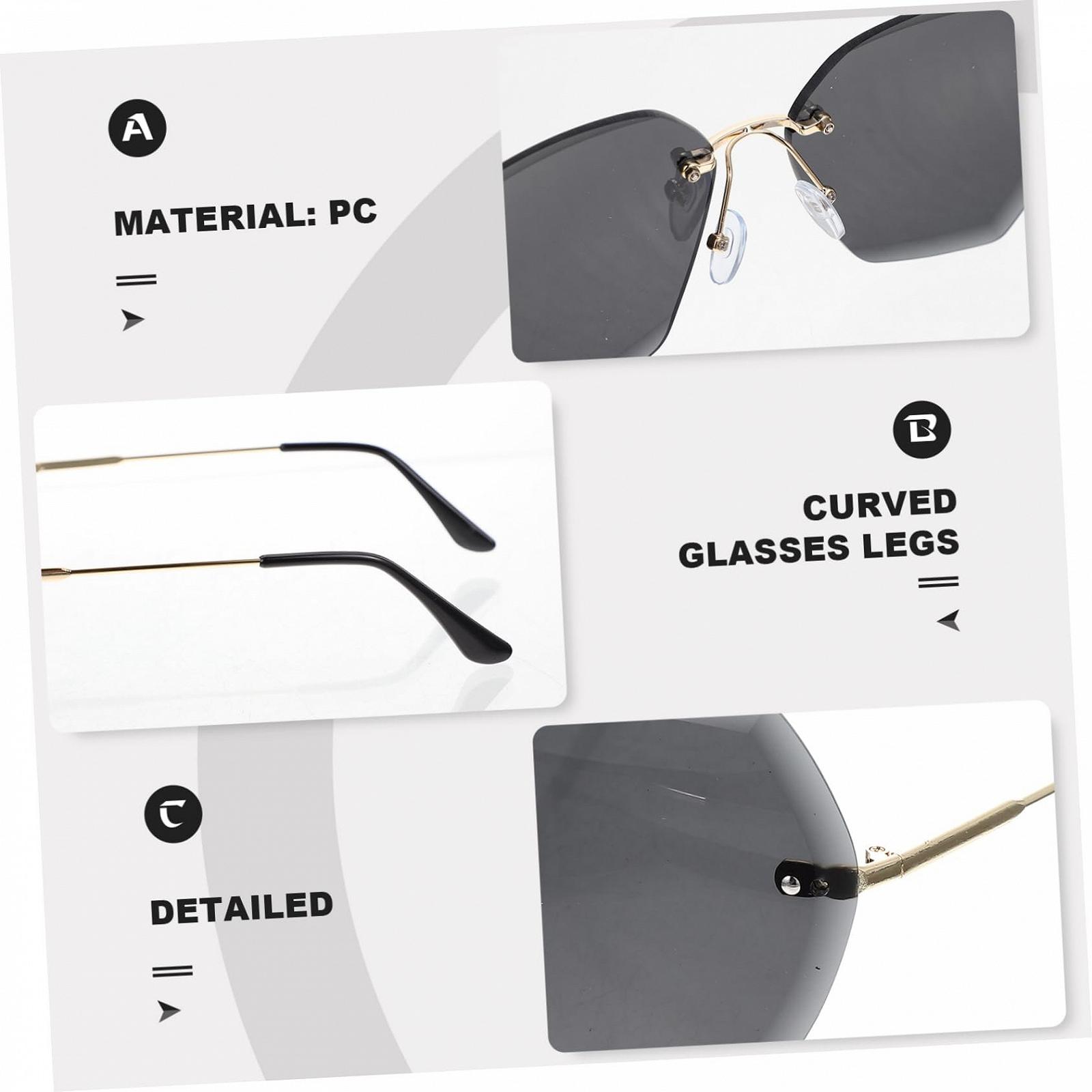 Сонцезахисні окуляри PACKOVE Геометричні Різні кольори, 3 шт, фото №9