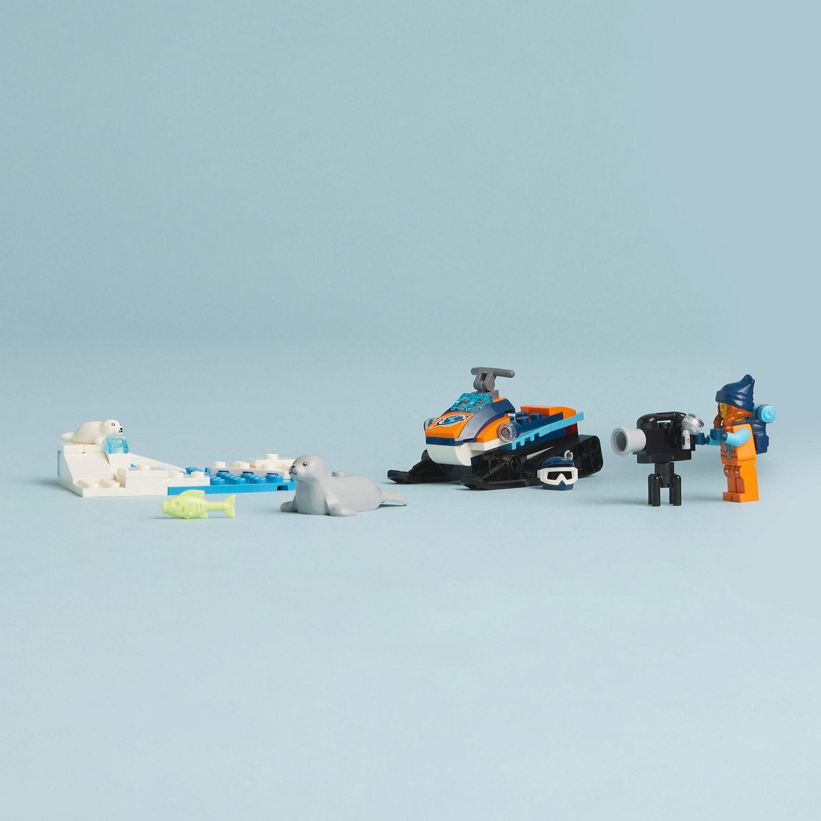 Конструктор LEGO City 60376 Arctic Snowmobile с 3 фигурами животных и минифигуркой исследователя для детей от 5 лет, фото №4