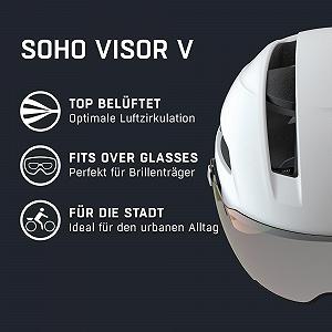 Шлем Alpina SOHO Visor V Унисекс, для взрослых, черный synthetic.ua - Фото 1