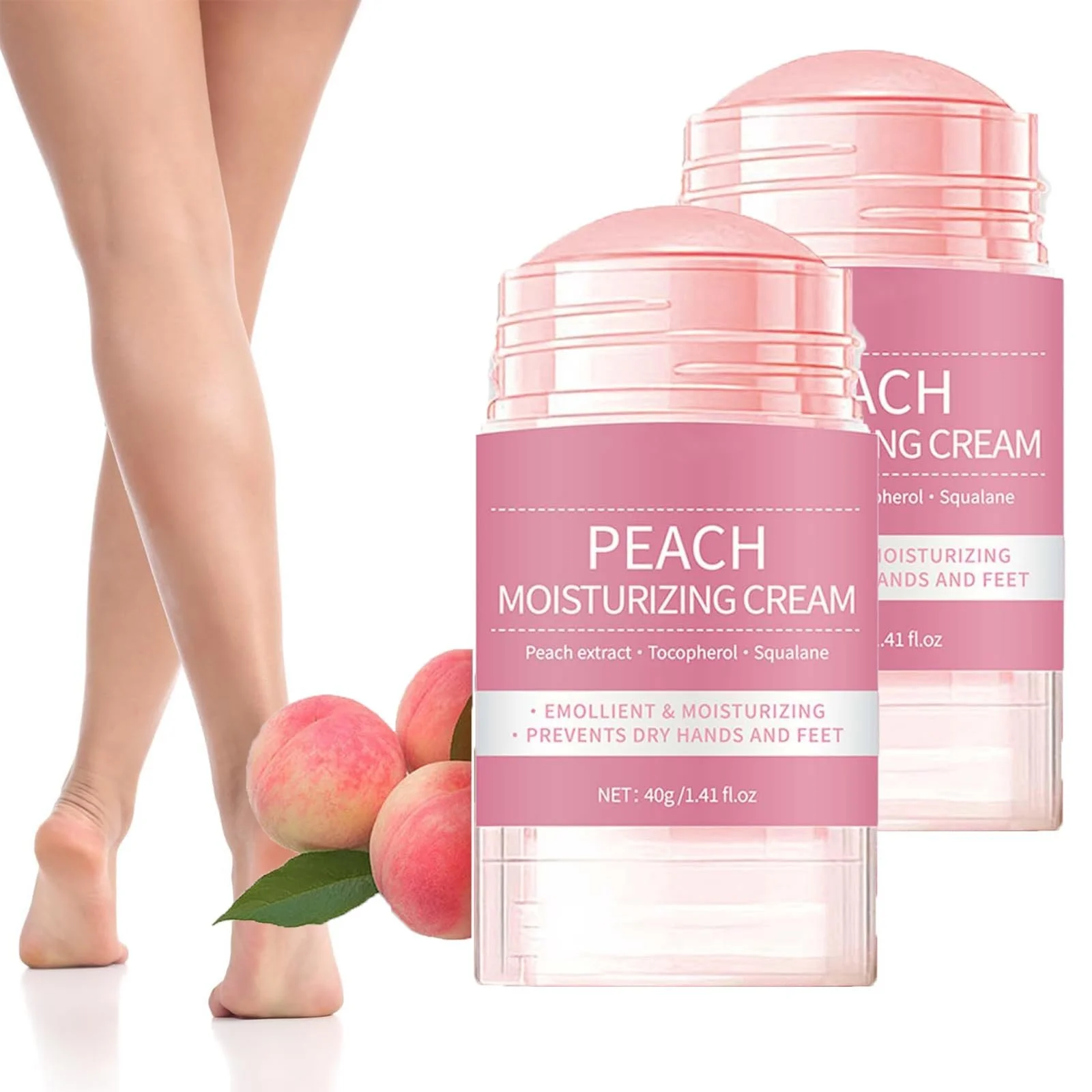 Набор кремов для ног Peach увлажняющий и против трещин 2 шт, фото №1