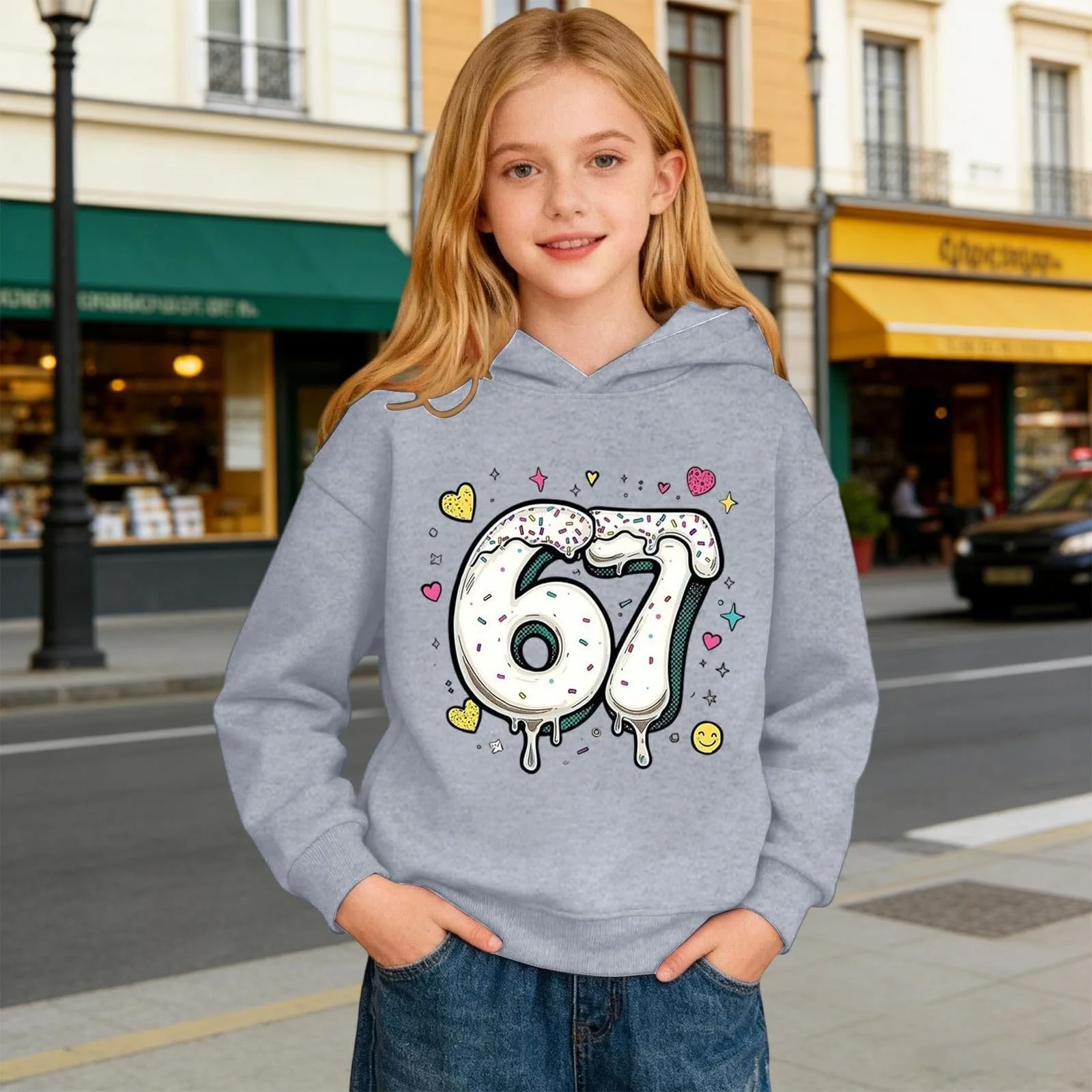 Толстовка Детская с Капюшоном Худи для Девочек и Мальчиков Флисовая Теплая Дышащая Повседневная Модная Длиннорукавная, фото №4